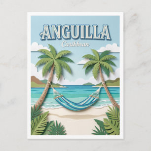 Postal Hammock de playa caribeña de Anguilla The Valley