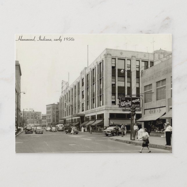 Postal HAMMOND vintage, INDIANA (principios de los años 5 (Anverso)