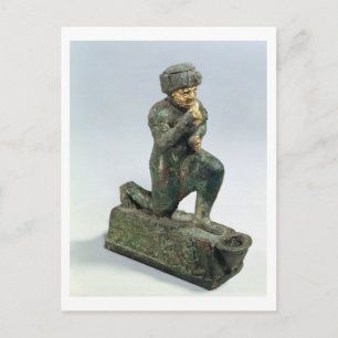 Postal Hammurabi, rey de Babilonia, rezando delante de un