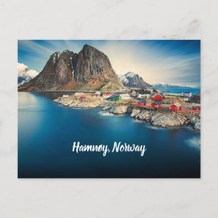 Postal Hamnøy Noruega estilizado