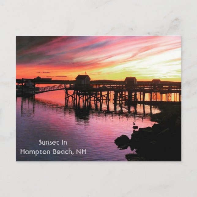 Postal Hampton Beach Sunset (Anverso)