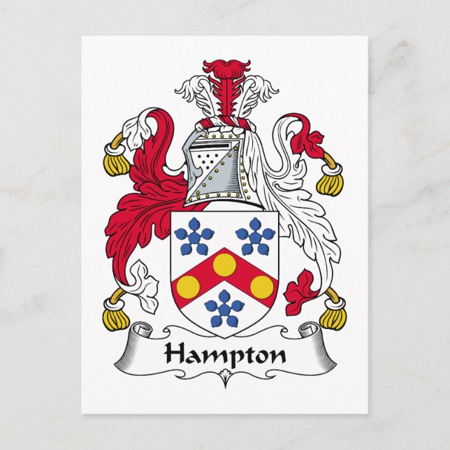 Postal Hampton Family Crest (Anverso)