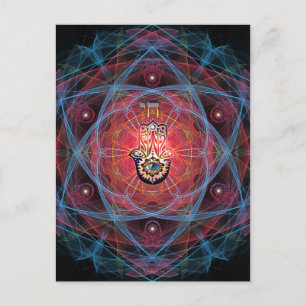 Postal Hamsa - CHAI - Geometría sagrada