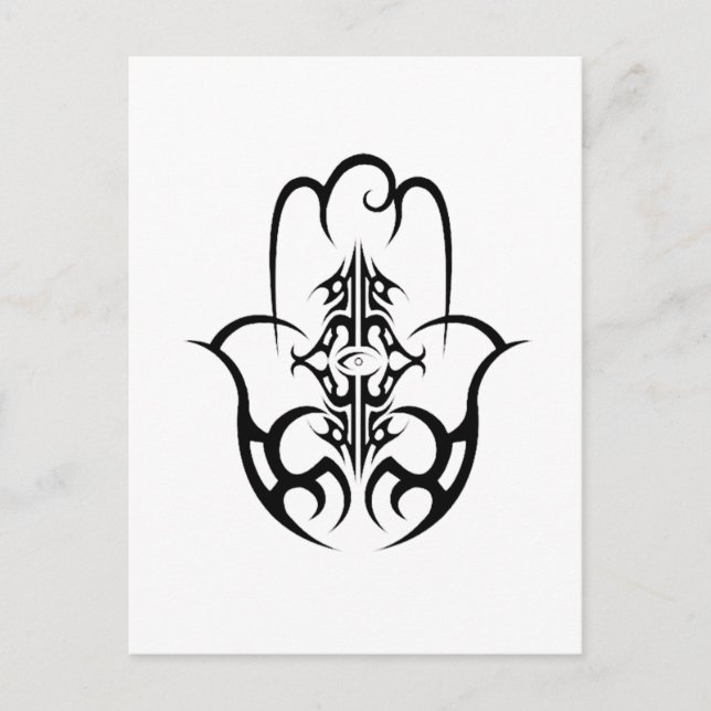 Postal HAMSA - negro y blanco (Anverso)