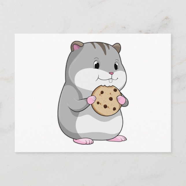 Postal Hamster con Cookie (Anverso)