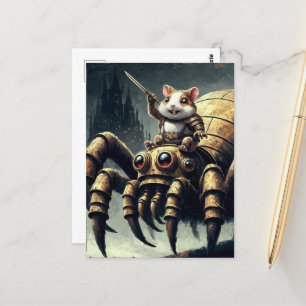 Postal Hamster de Steampunk Cute y Spider