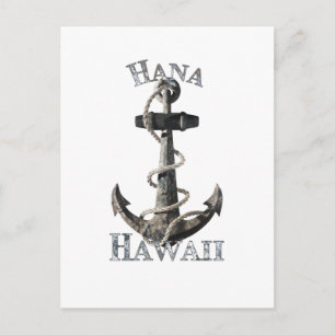 Postal Hana Hawaii Vacaciones Ancla Náutica Navegación