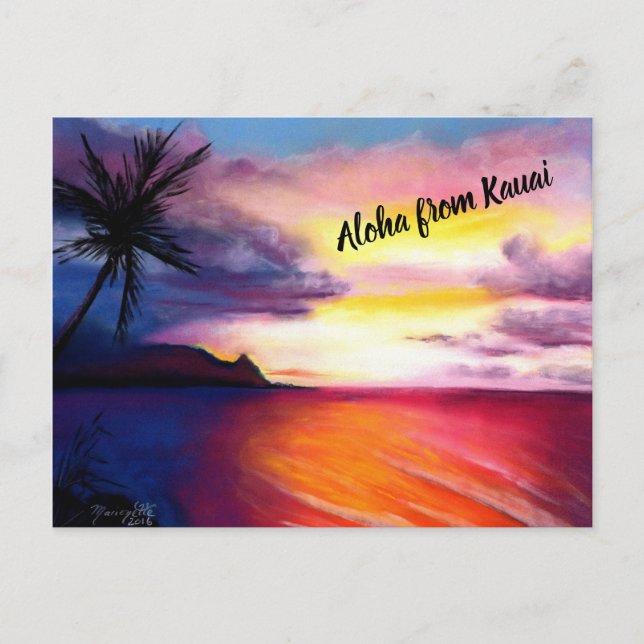 Postal Hanalei Sunset (Anverso)