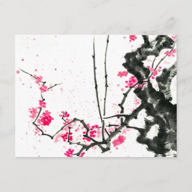 Postal Hanami | Florencia de flores de Sakura (Anverso)