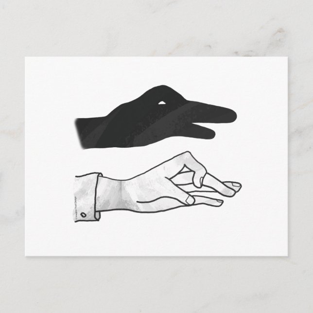 Postal Hand Silhouette Duck (Anverso)