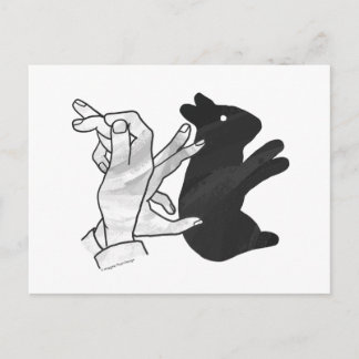 Postal Hand Silhouette Rabbit