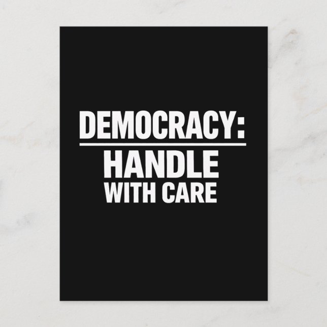 Postal Handle Democracy With Care (Anverso)