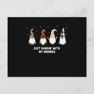 Postal Hangin con mis gnomos, navidades, Halloween