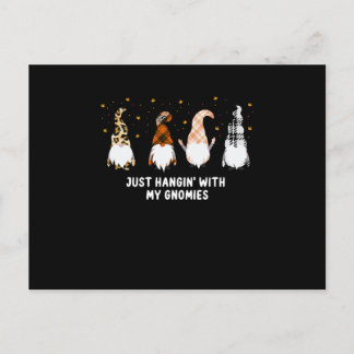 Postal Hangin con mis gnomos, navidades, Halloween