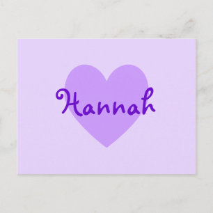 Postal Hannah en morado
