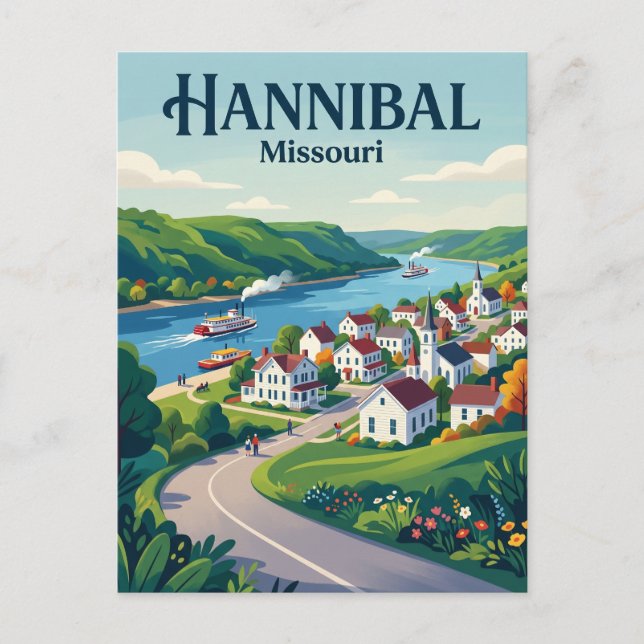 Postal Hannibal Misuri (Anverso)