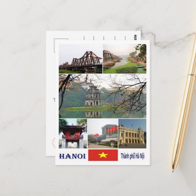 Postal Hanoi - Mosaico - Vietnam - (Anverso/Reverso In Situ)