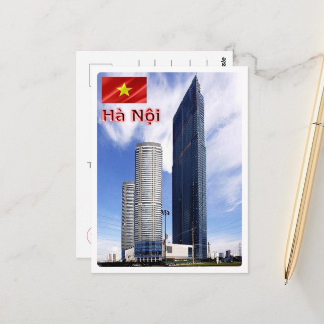 Postal Hanoi - Torre monumental - Vietnam - (Anverso/Reverso In Situ)