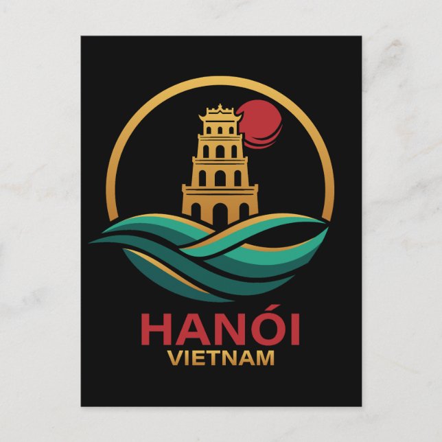 Postal Hanoi Vietnam Sudeste Asiático (Anverso)