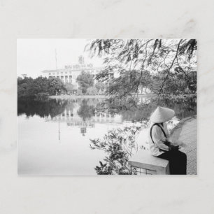 Postal Hanoi Vietnam, vista del lago Hoan Kiem (NR)