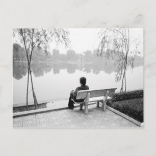 Postal Hanoi Vietnam, vista del lago Hoan Kiem (NR)