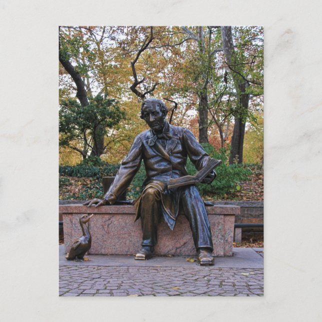 Postal Hans Christian Andersen, Central Park, NYC (Anverso)