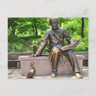 Postal Hans Christian Andersen en el parque central