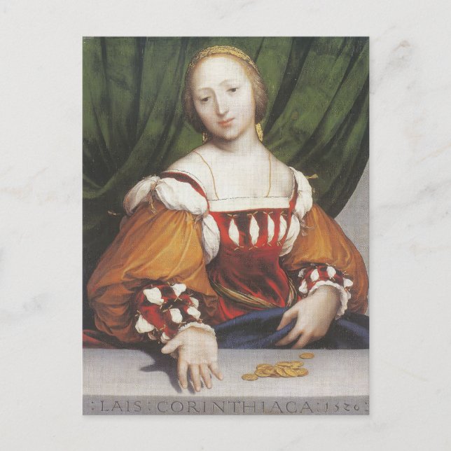 Postal Hans Holbein, el joven Lais Corinthiaca (Anverso)