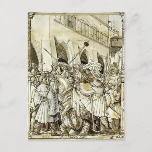 Postal Hans Holbein - Humillación del emperador valeriano