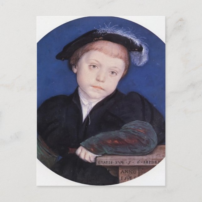 Postal Hans Holbein - Retrato de Charles Brandon (Anverso)