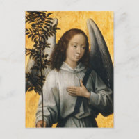 Hans Memling- Angel sostiene una rama de olivo