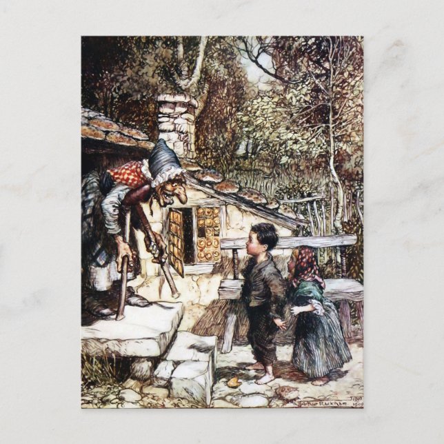 Postal Hansel y Gretel Postcard (Anverso)