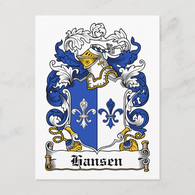 Postal Hansen Family Crest (Anverso)