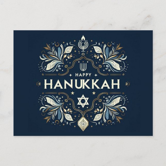 Postal Hanukkah (Anverso)