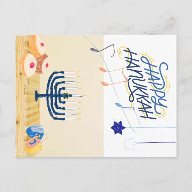 Postal Hanukkah (Anverso)