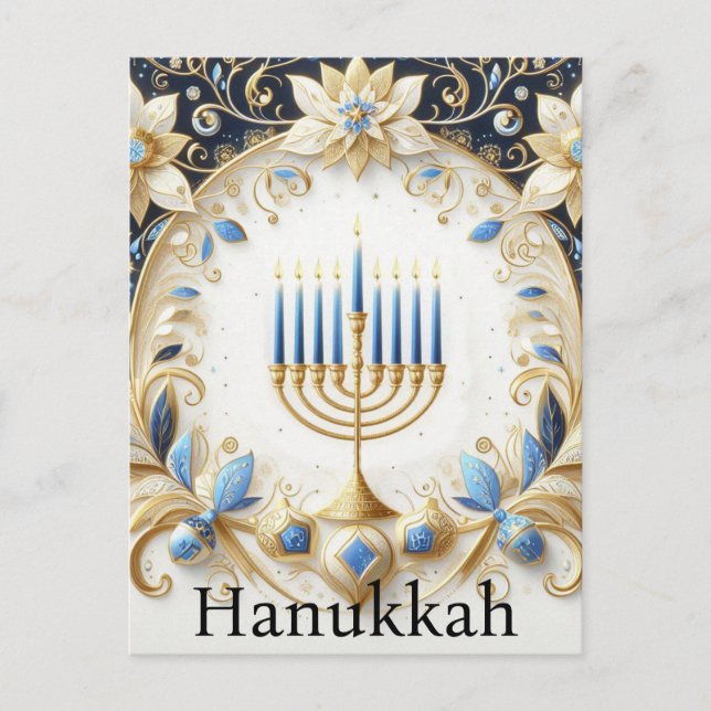 Postal Hanukkah (Anverso)