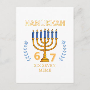 Postal Hanukkah 67 Seis Siete Meme
