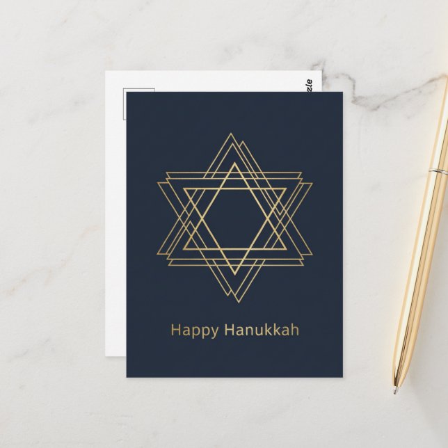 Postal Hanukkah Lights Postcard (Anverso/Reverso In Situ)