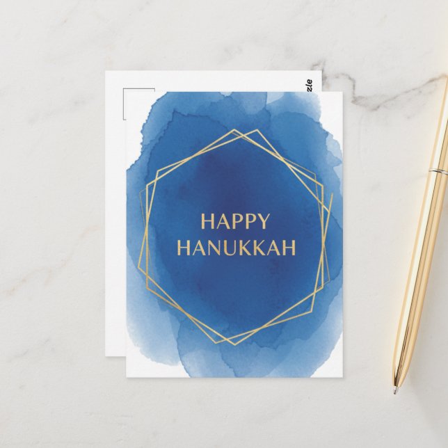 Postal Hanukkah Lights Postcard (Anverso/Reverso In Situ)