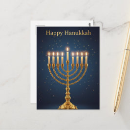 Postal Hanukkah Lights Postcard