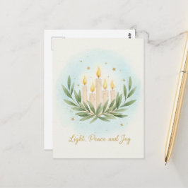 Postal Hanukkah Lights Postcard