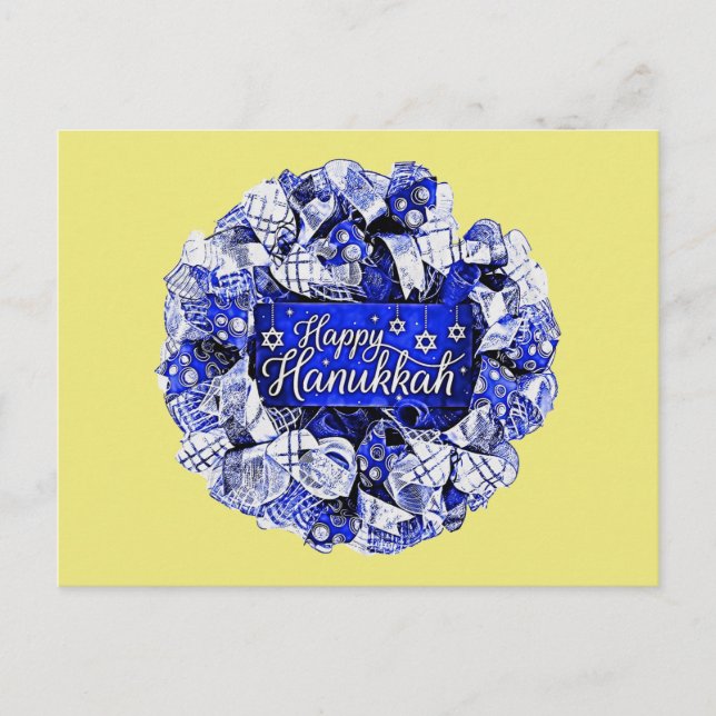 Postal Hanukkah Wreath (Anverso)