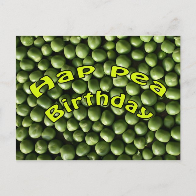 Postal Hap Pea Cumpleaños (Anverso)
