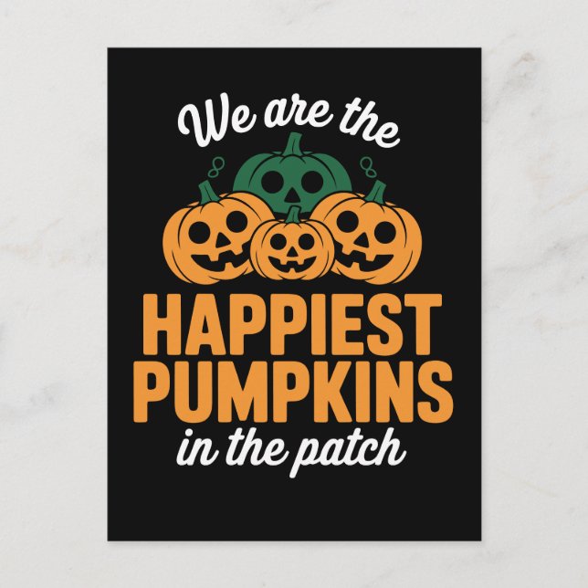 Postal Happiest Pumpkins in the Patch Halloween (Anverso)