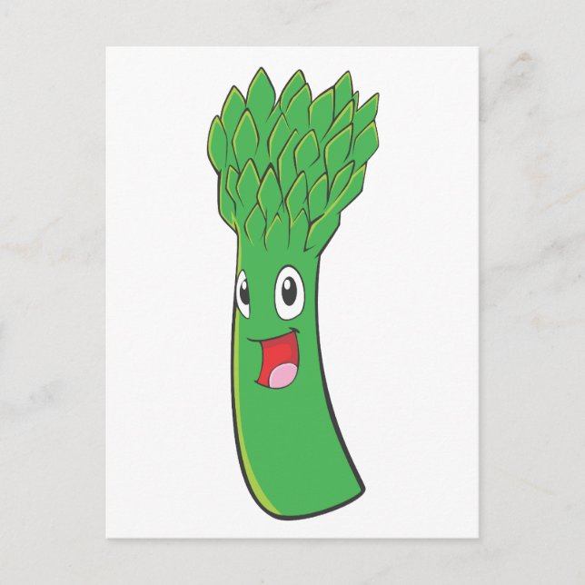 Postal Happy Asparagus Vegetable (Anverso)