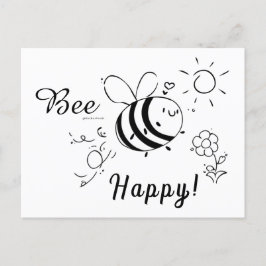 Postal Happy Bee Postcard