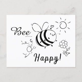 Postal Happy Bee Postcard