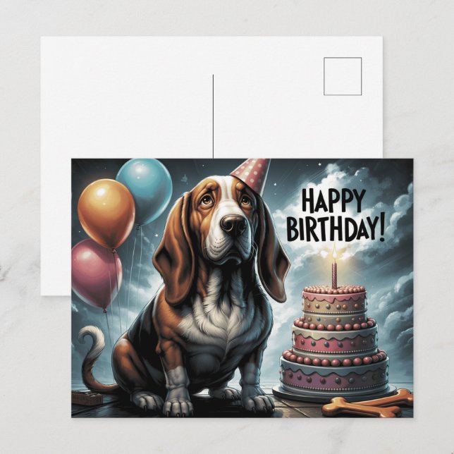 Postal Happy Birthday 2026 Postcards Dog -2 (Anverso / Reverso)