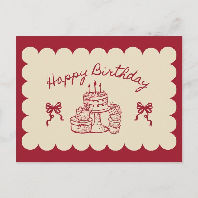 Postal Happy Birthday Card | Birthday Greeting Card  (Anverso)