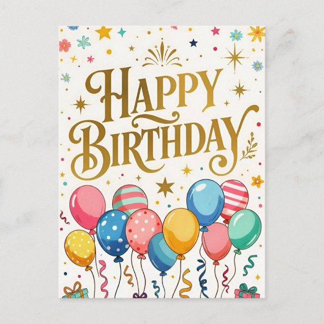 Postal Happy Birthday Celebration (Anverso)